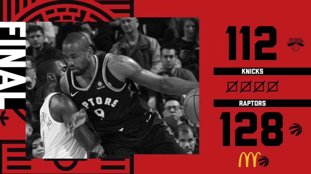  西亚卡姆31+12+7，猛龙送尼克斯三连败  